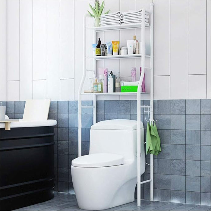 Étagère de rangement en métal à 3 niveaux pour toilettes – Gain de place 🚽