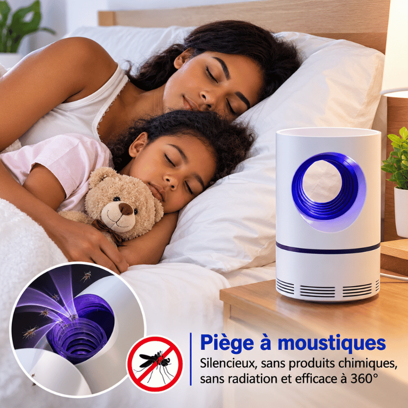 Lampe Anti-Moustiques UV LED à aspiration .