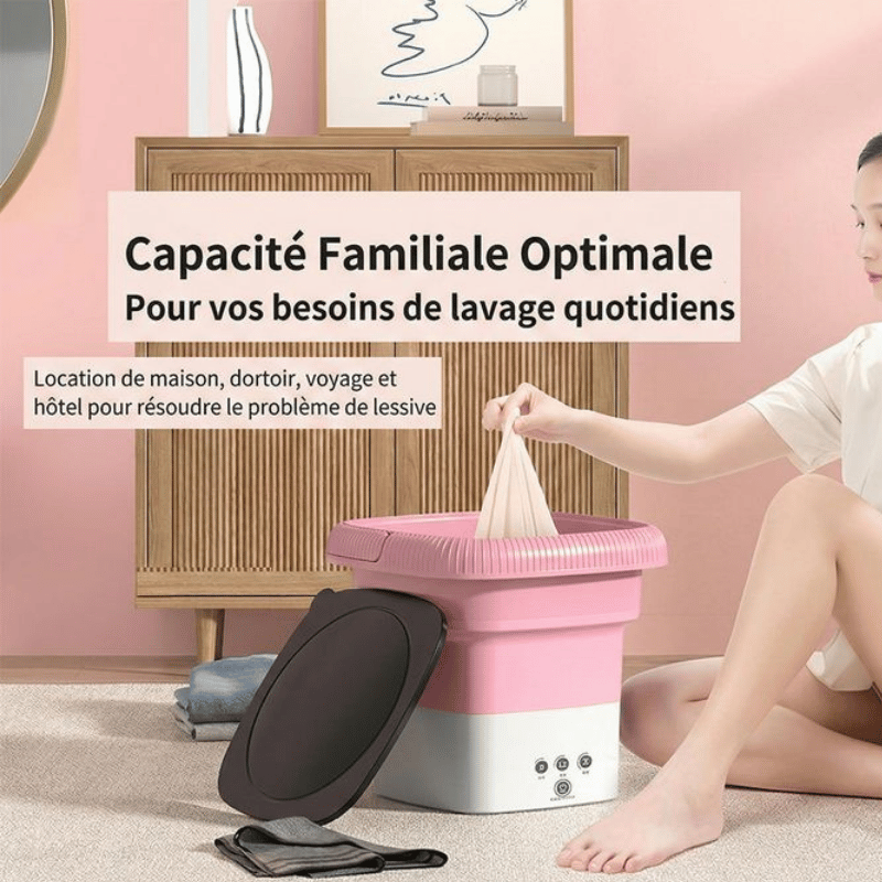 Mini Machine à Laver Portable 12L – Pliable & Multifonction