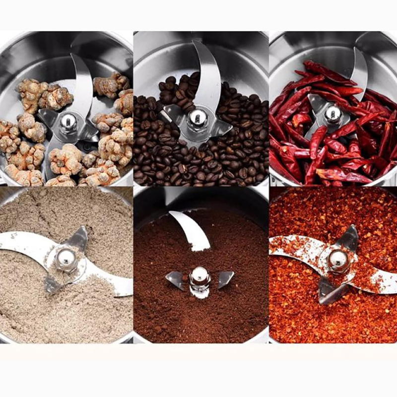 1 KG – Moulin à Grains Électrique Professionnel en Acier Inoxydable à 3 Lames Haute Vitesse