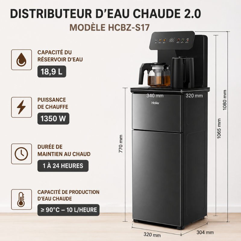 💧Fontaine à Eau Intelligente Premium Chaud & Froid avec Télécommande – Double Sortie & Affichage Digital