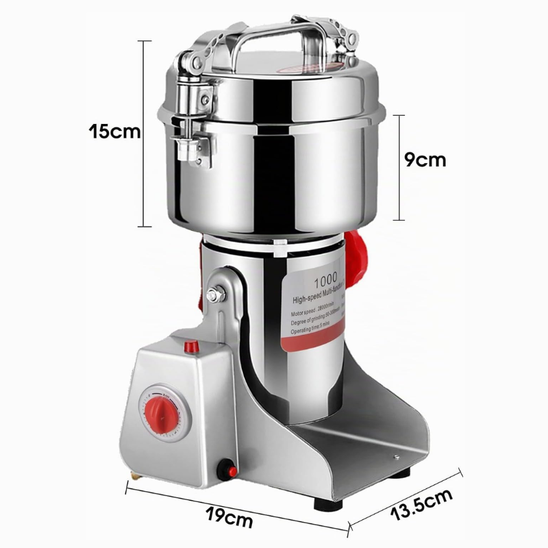 1 KG – Moulin à Grains Électrique Professionnel en Acier Inoxydable à 3 Lames Haute Vitesse