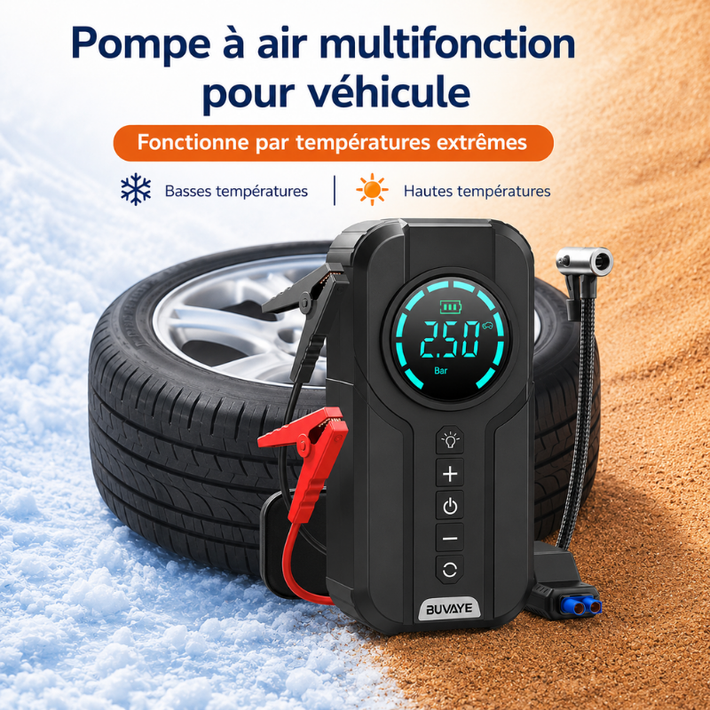 Démarreur Intelligent 7-en-1 avec Gonfleur Haute Pression