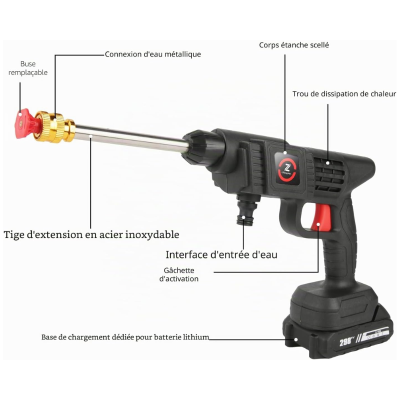 Pistolet Pompe Sans Fil 48V – Universel
