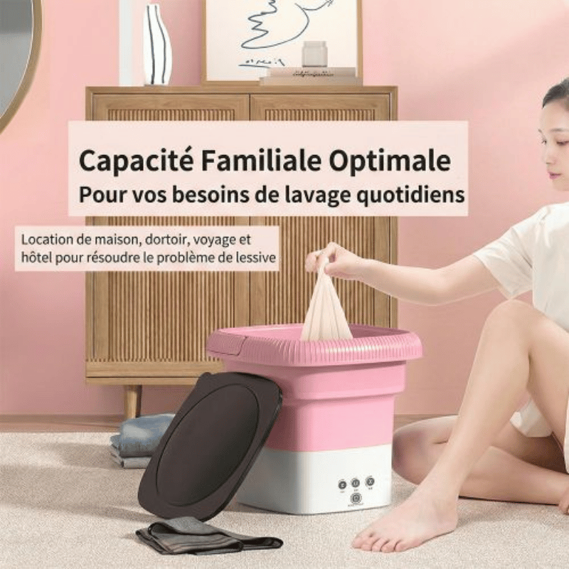 Mini Machine à Laver Portable 12L – Pliable & Multifonction