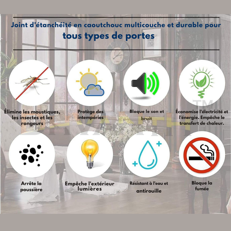 Calle Porte Anti-Froid Anti-Bruit Anti-Insectes