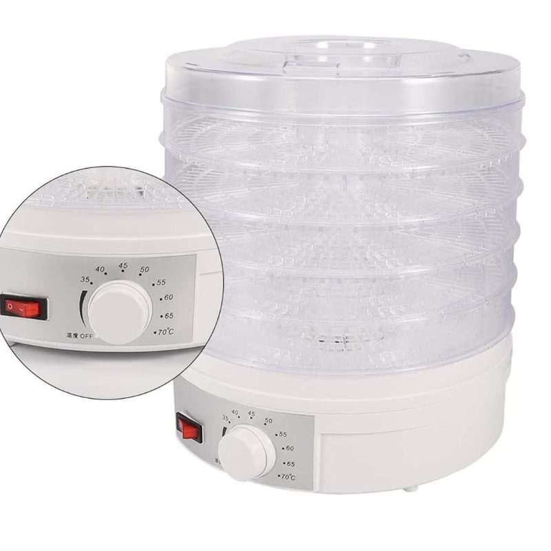 Déshydrateur Alimentaire Électrique 5 Niveaux – Séchage Rapide Fruits, Légumes & Viandes