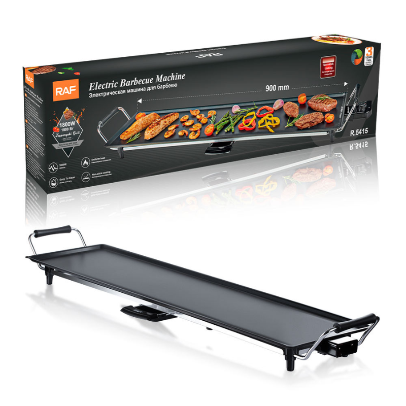 Plancha Électrique Barbecue XXL 1400W — Idéal Famille & Grandes Réunions