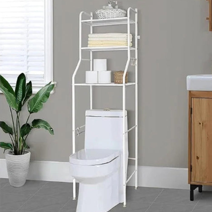 Étagère de rangement en métal à 3 niveaux pour toilettes – Gain de place 🚽