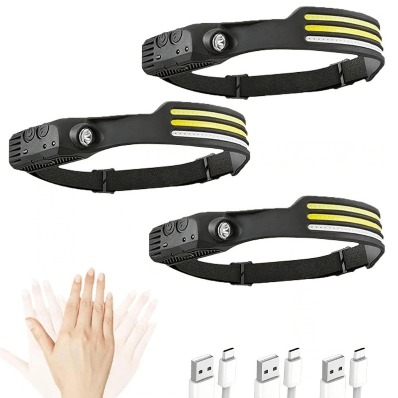 Lampe Frontale LED 6 Modes – Ultra-Puissante & Rechargeable