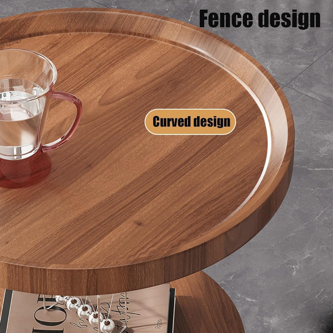 HOMERO Sepia Circular Reclaimed Classic Wood Table