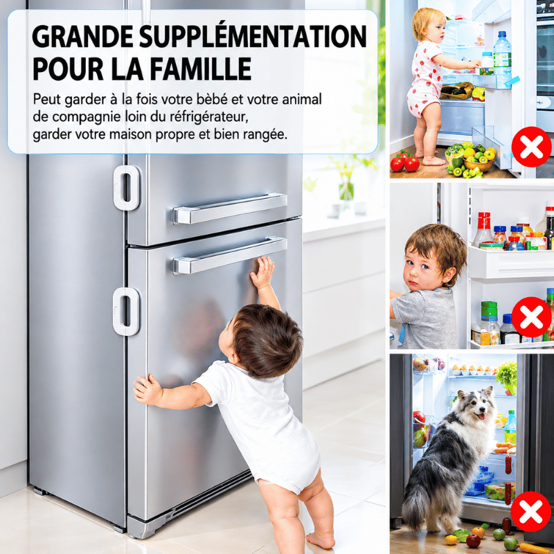 🔒 Verrou de Sécurité Universel – Frigo, Placards & Armoires