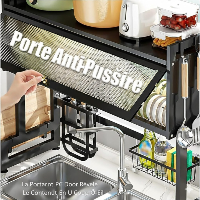 Égouttoir vaisselle avec protection anti-poussière