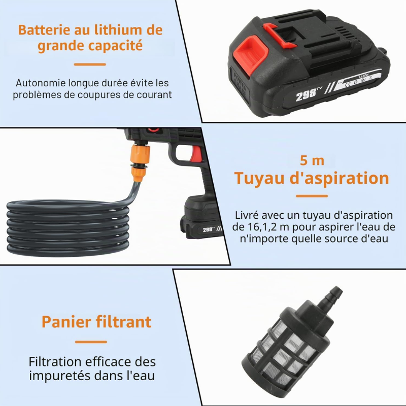 Pistolet Pompe Sans Fil 48V – Universel