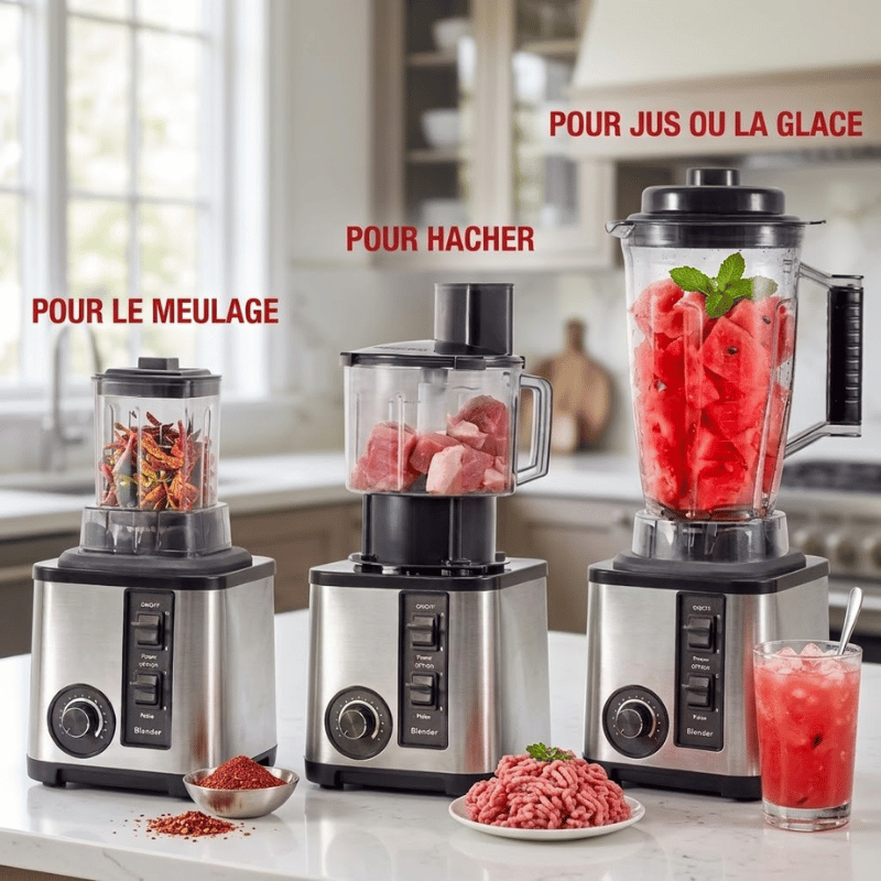 Mixeur Multifonction 8-en-1 – Puissant & Polyvalent
