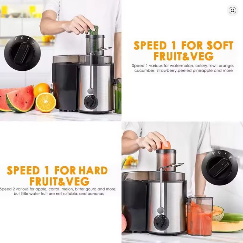 Extracteur de Jus Électrique Premium – Jus Frais, Vitamines Préservées