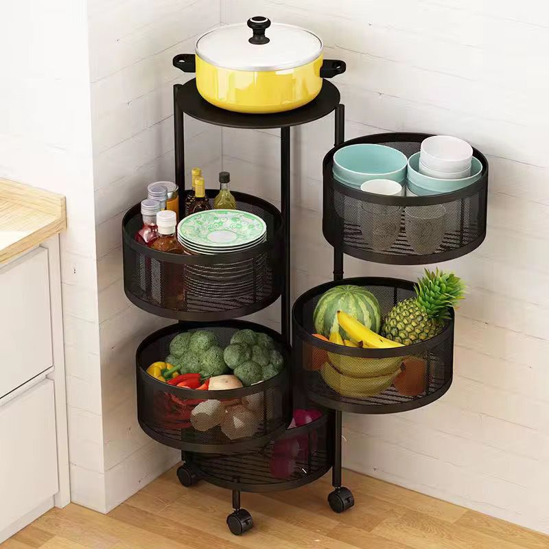 Étagère de cuisine rotative 5 niveaux